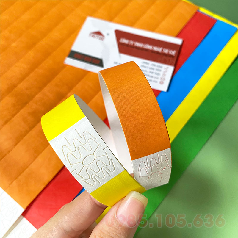 In vòng đeo tay bằng giấy tyvek
