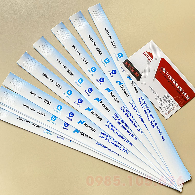 In vòng đeo tay checkin sự kiện bằng giấy