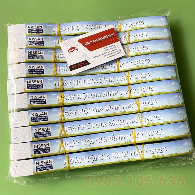 Vòng tay sự kiện bằng giấy để check in